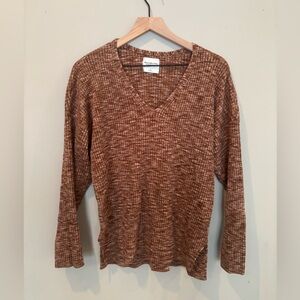 Abercrombie & Fitch Soft Knit Top - Brown Heather space dye